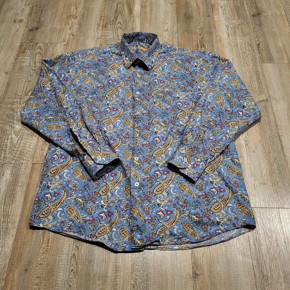 Alan Flusser Other - Alan Flusser Vibrant Colorful Paisley Long Sleeve Dress Shirt, Men's Size Large